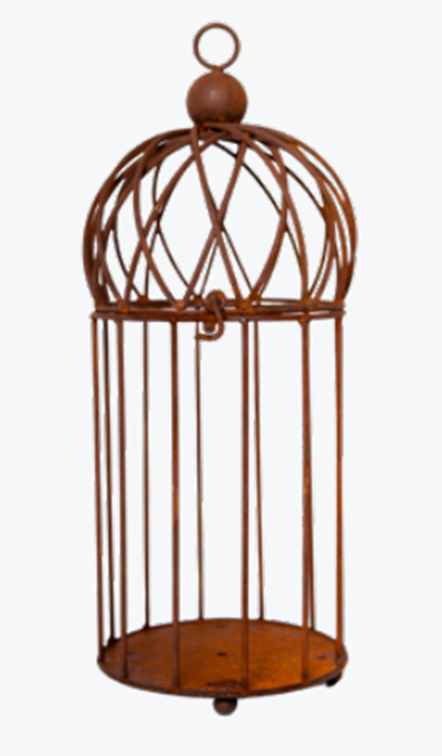 NEU !! Vogelkäfig ca. 45 cm hoch aus Metall in Edelrost , Voliere