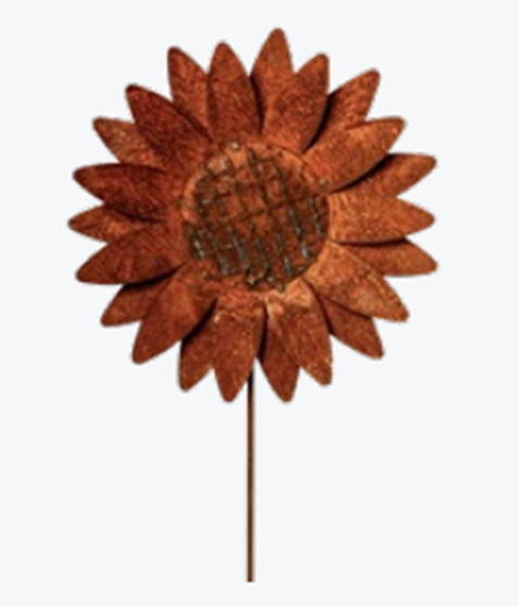 NEU !! Gartenstecker Sonnenblume 80 cm lang aus Metall in Edelrost Deko Rankhilfe