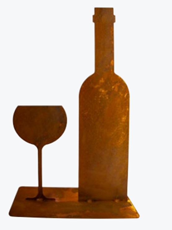 Neu !! Vinothek ca. 40 cm hoch aus Metall Weinkellerei Weinglas Weinflasche Weinkenner Geschenk