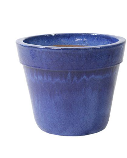 Neu !! 2. Wahl !! Blumentopf winterfest blau glasiert ø ca. 37 cm aus Steinzeug Pflanztopf, Blumenkübel