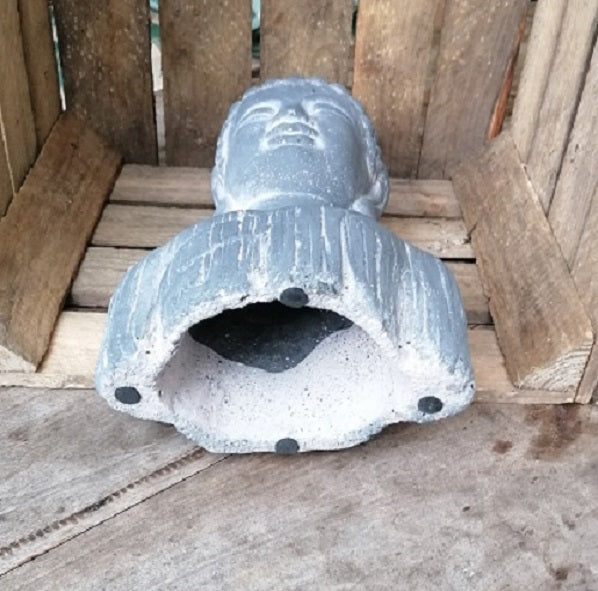 NEU !! Buddha ca. 26 cm hoch aus Beton / Zement Dekoration Skulptur Figur Buddhismus Indien Religion Statue