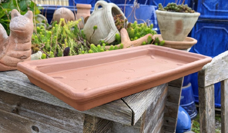 NEU !! Orig. ital. Teller / Untersetzer für 42-er Kasten aus Terracotta, Pflanztopf, Balkonkasten, Blumenkasten, Terrakotta, Garten