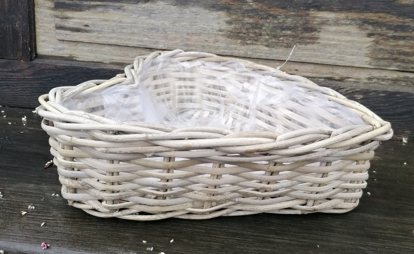 Neu !! 2er Set Hochwertige stabile Pflanzkörbe in Herzform ca. 32 und 25 cm breit aus Rattan - Weide - Naturprodukt Blumentopf Pflanzgefäße