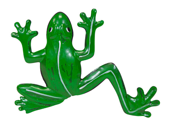 NEU !! Frosch zum Aufhängen 42 x34 cm aus Metall Wanddeko Fassadendekoration Tier Wasser