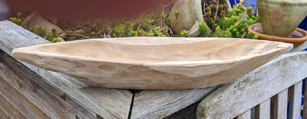 NEU !! Schöne Holzschale ca. 50 cm breit unbehandelt naturbelassen Dek – La Casa