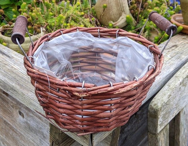 Neu !! 3er Set Pflanzkörbe ø 19 cm mit je 2 Henkel aus Weide Blumentopf Pflanzgefäß