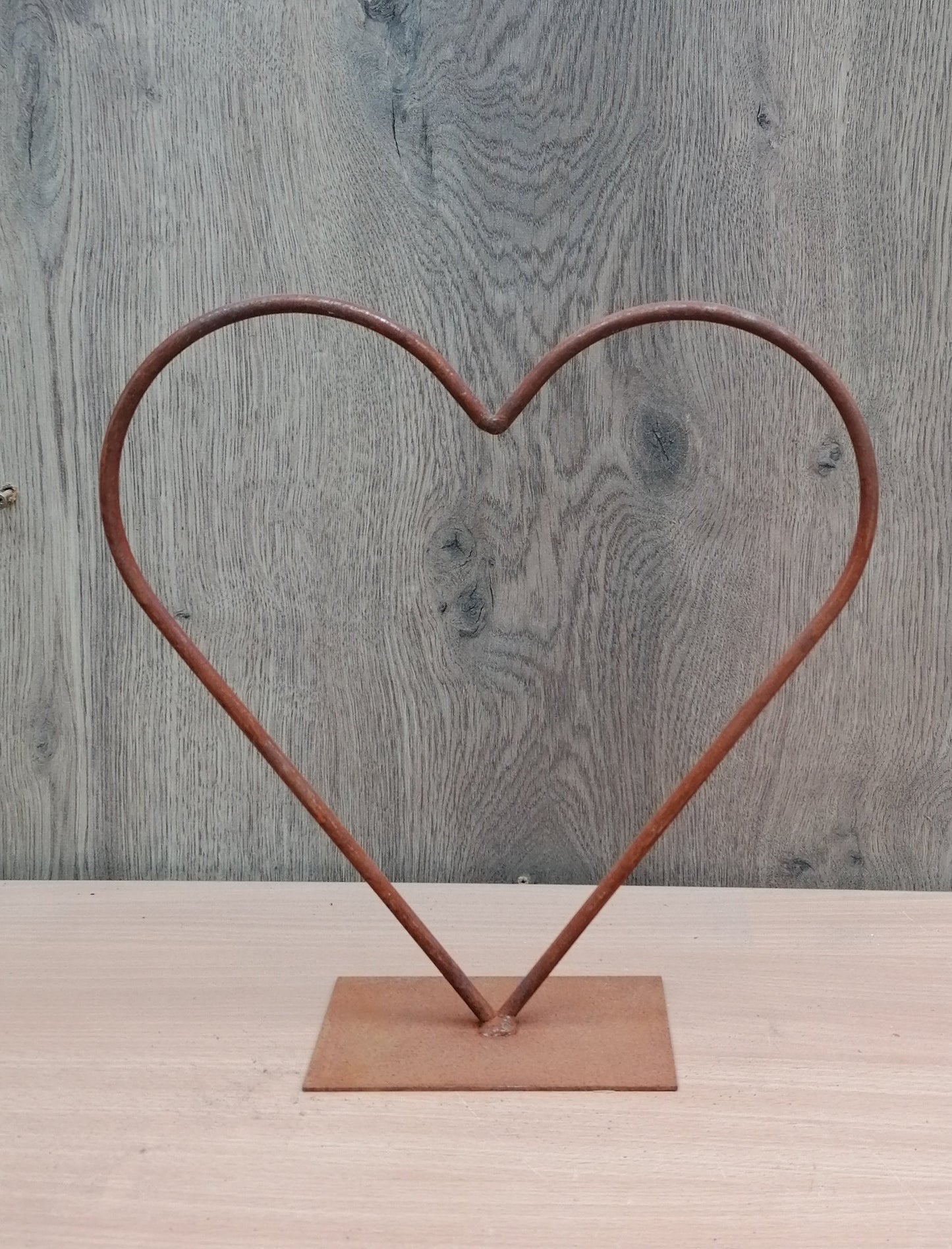 NEU !! 2er Set Herzteelicht auf Platte 16 x 16 cm und Herz 25 x 25 cm aus Metall in Edelrost Hochzeit Liebe Muttertag Geschenk Valentinstag