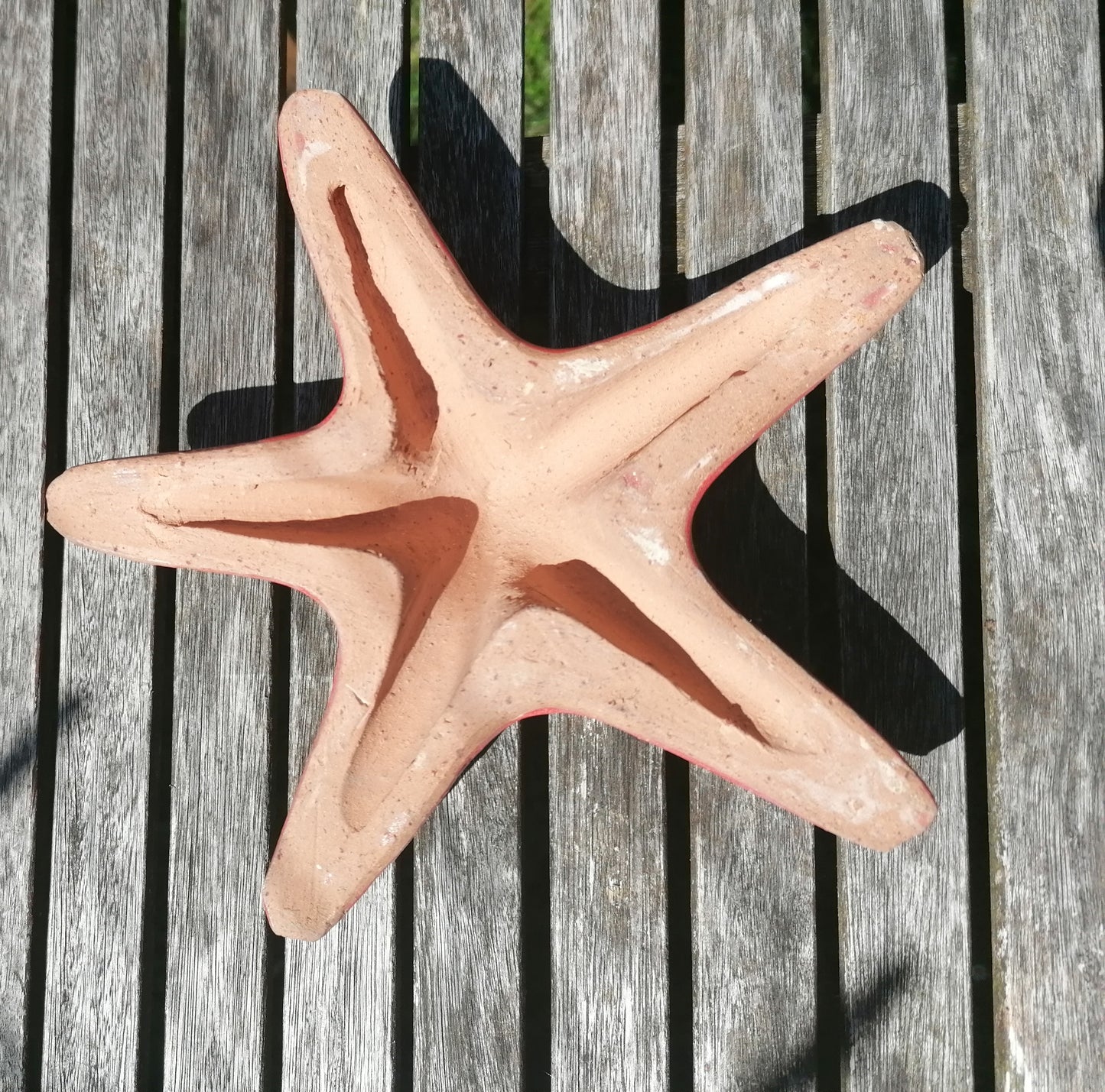 Neu !! Kleiner Seestern ca. 20 x 20 cm aus Steinzeug Meerestier Aquarium Wasser Teich Deko Muschel