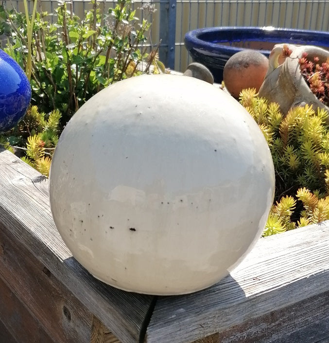 2. Wahl !! Kugel ø ca. 20 cm in beige aus Steinzeug, Keramik, Deko, Garten,frostfest