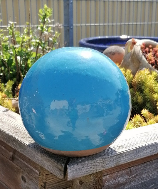 2. Wahl !! Hellblaue Kugel ø ca. 20 cm aus Steinzeug, Keramik, Deko, G – La Casa
