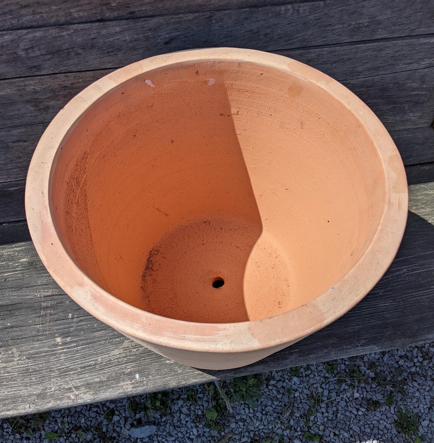 NEU !! Schöner schlichter großer Blumentopf ø ca. 40 cm aus roten Terracotta, Pflanzgefäß Terrakotta Übertopf Deko Garten