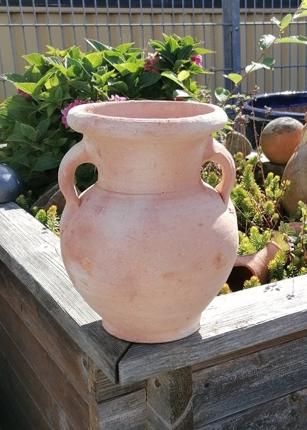 NEU !!!!! Rustikal handgetöpferte bauchige Amphore Krug ca. 23 cm hoch aus Terracotta, Deko, Vase , Mediterran