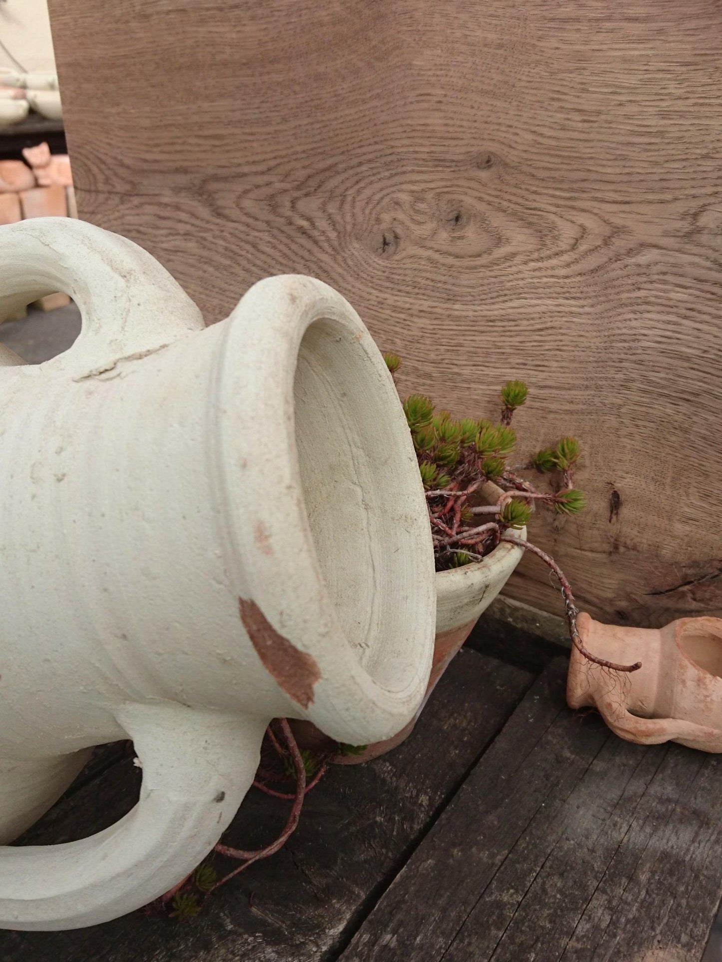 2. Wahl !! Amphore ca. 40 cm hoch mit 2 Henkeln aus Terracotta Terrakotta Deko Vase