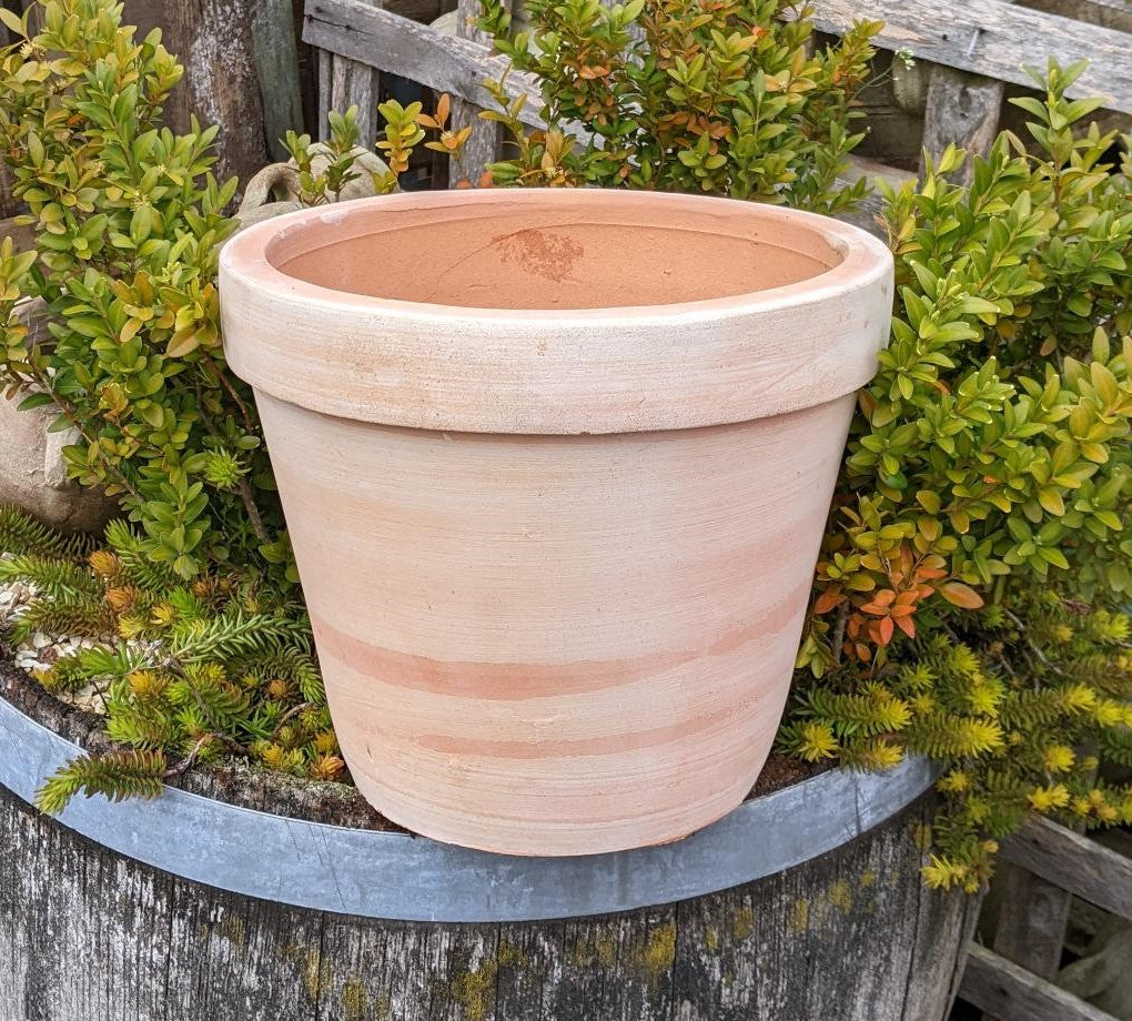 Neu !! Schöner schlichter Blumentopf ø ca. 31 cm aus rötlichen Terracotta, Pflanzgefäß