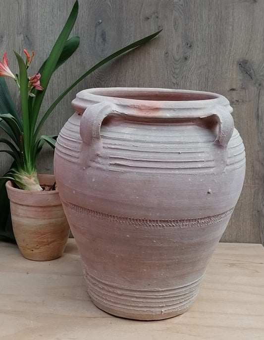 Großer Blumenkübel ca. 42 cm hoch aus Terracotta