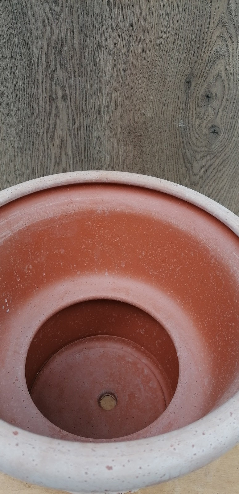 Hochwertiger italienischer Blumentopf ø ca. 30 cm mit Olivendekor aus Terracotta, Pflanztopf