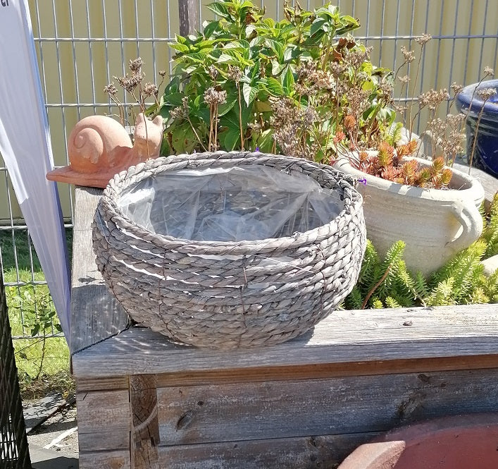 Aktion !! Pflanzkorb Durchmesser ca. 27 cm und ca. 14 cm hoch aus Seegras - Naturprodukt