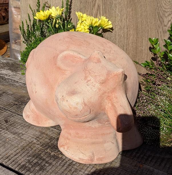 Lustige Kuh ca. 22 cm breit aus Terracotta, Landleben, Bauernhof, Tiere