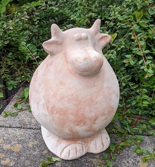 2. Wahl !! Coole Kuh ca. 33 cm hoch aus Terracotta, Bauernhof, Landleben, Tiere