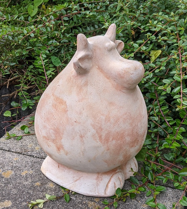 2. Wahl !! Coole Kuh ca. 33 cm hoch aus Terracotta, Bauernhof, Landleben, Tiere