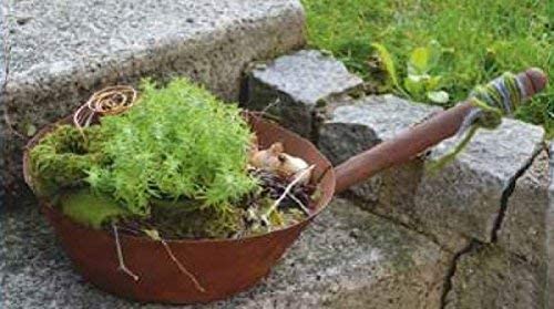 Pfanne ca. 29 cm Durchmesser zum bepflanzen, sehr robust, aus Metall in Edelrost