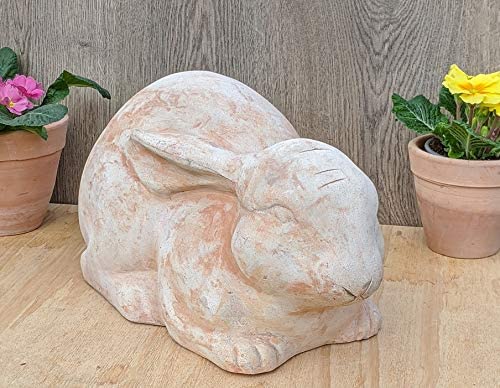 2.Wahl ! Hase Kaninchen ca. 43 cm lang aus Terracotta, Tier, Bauernhof, Landleben, Ostern