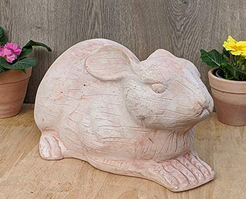 Hase Kaninchen ca. 51 cm lang aus Terracotta, Bauernhof, Landleben, Haustier