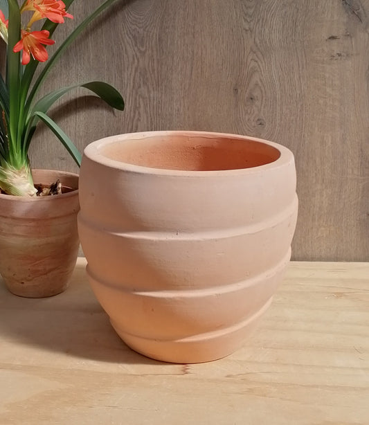 Schöner Blumentopf ø ca. 28 cm aus roten Terracotta, Pflanzgefäß