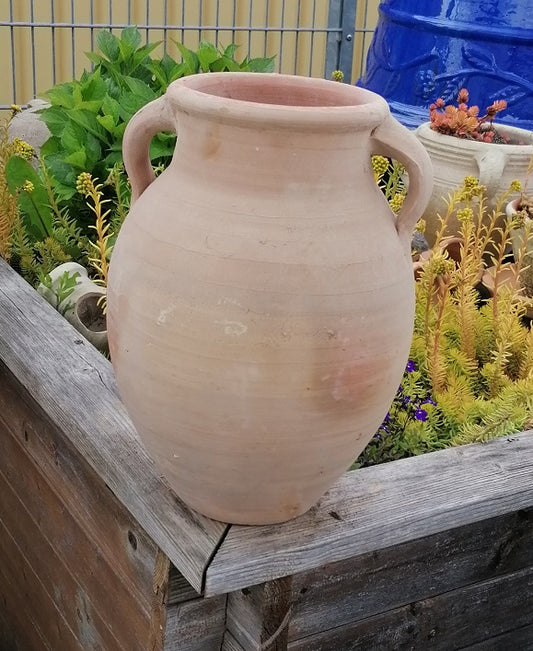 Aktion !! 2. Wahl !! Rustikale Amphore ca. 35 cm hoch aus Terracotta