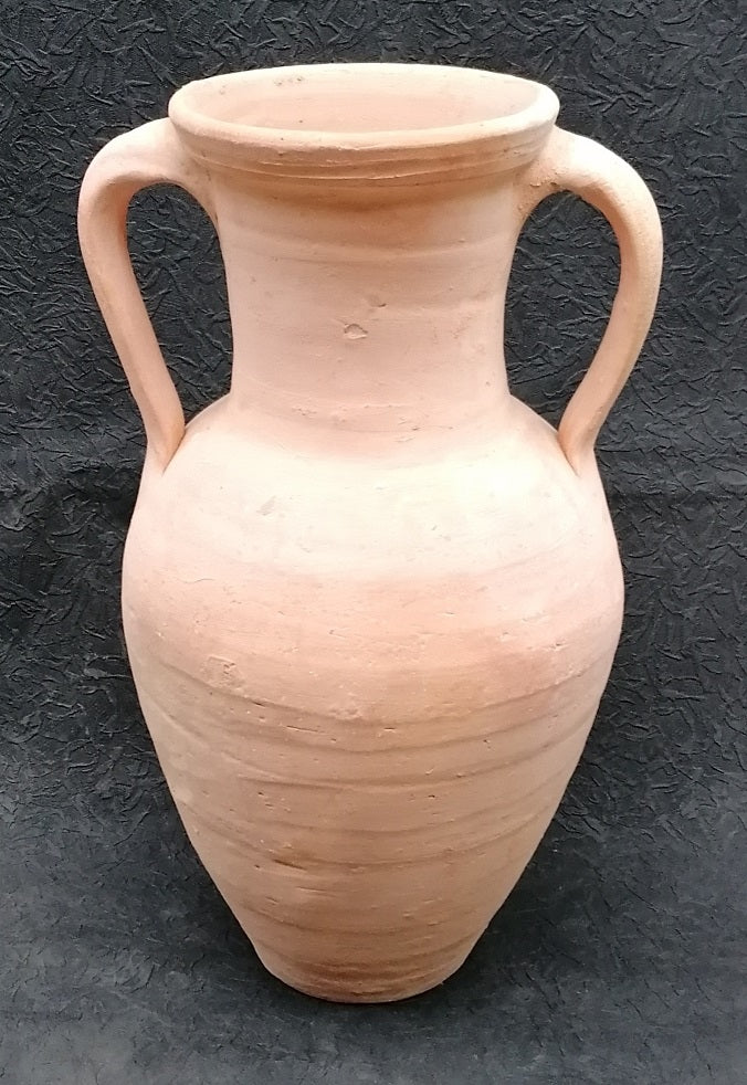 2.Wahl !! Rustikale rötliche Amphore ca. 46 cm hoch mit 2 Henkel aus Terracotta Krug Vase