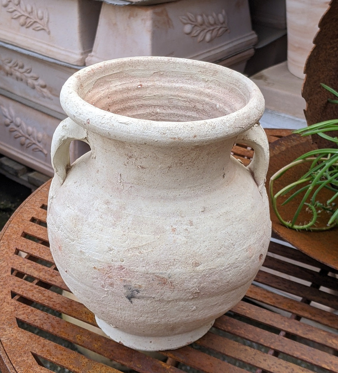 NEU !!!!! Rustikal handgetöpferte bauchige Amphore Krug ca. 23 cm hoch aus Terracotta, Deko, Vase , Mediterran
