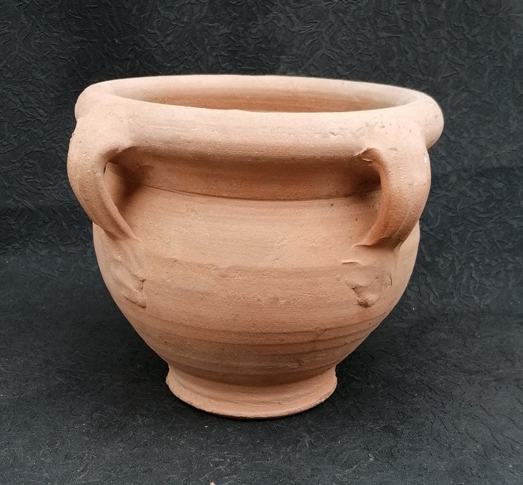 Blumentopf ø ca. 30 cm mit 4 Henkel aus Terracotta – La Casa