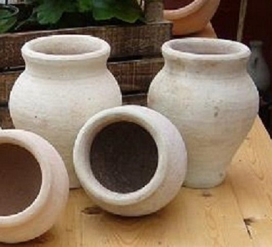 B-WARE !! 4er Set Kleine rustikale kleine Pflanztöpfe je ca. 17 cm hoch aus Terracotta Terrakotta , Pflanztopf, Übertopf