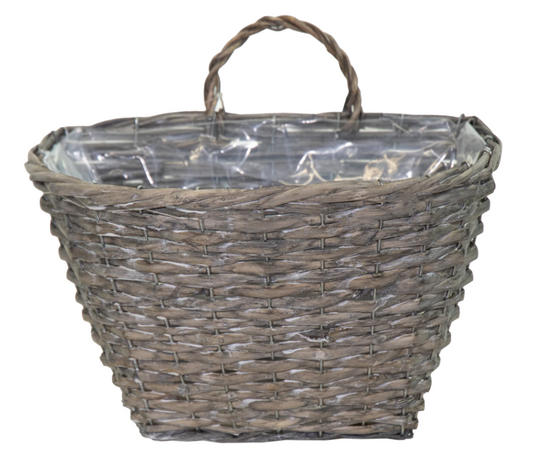 Neu !! Halbrunder Wandkorb Breite ca. 29 cm aus Weide Hängekorb Hängeampel Wandtopf Korb