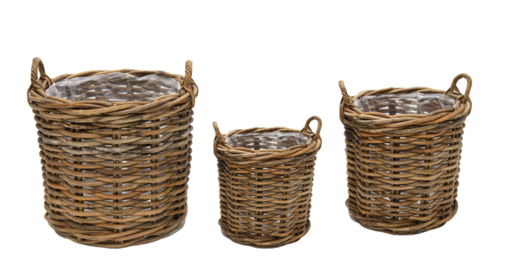 Schöner stabiler kleiner Weidenkorb ø 24 cm - Naturprodukt Pflanzkörbe Weide Übertopf