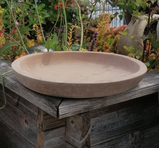 NEU !! B-WARE !! Untersetzer Teller Vogeltränke ø 32 cm aus black Terracotta Schale