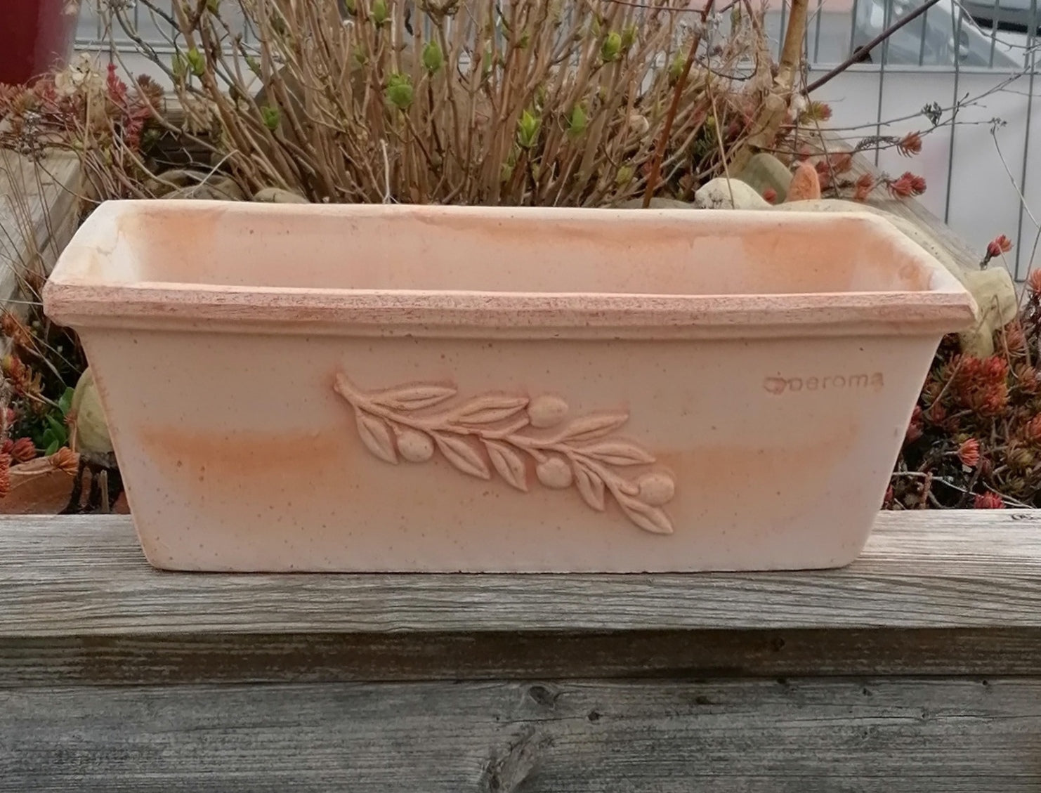 Original italienischer hochwertiger Blumenkasten mit Olivendekor ca. 3 – La  Casa