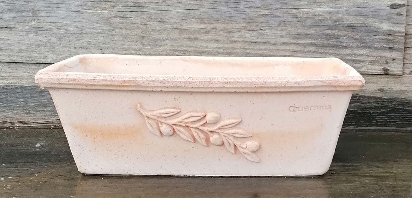 Hochwertiger original italienischer Blumenkasten mit Olivenranke ca. 4 – La  Casa