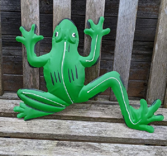 NEU !! Frosch zum Aufhängen 42 x34 cm aus Metall Wanddeko Fassadendekoration Tier Wasser