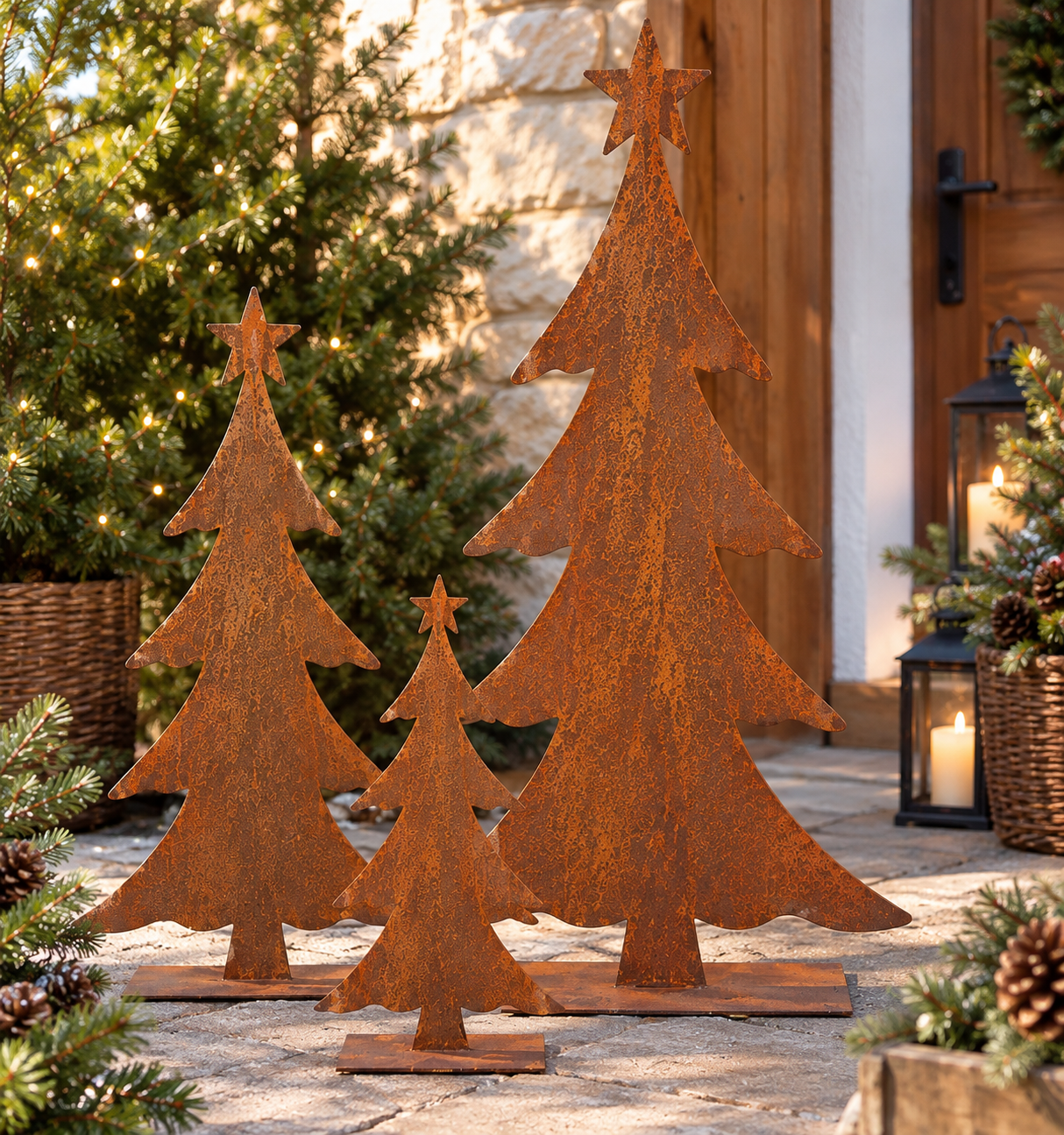 Schöner großer Deko Tannenbaum / Weihnachtsbaum 90 cm hoch mit Stern i – La Casa