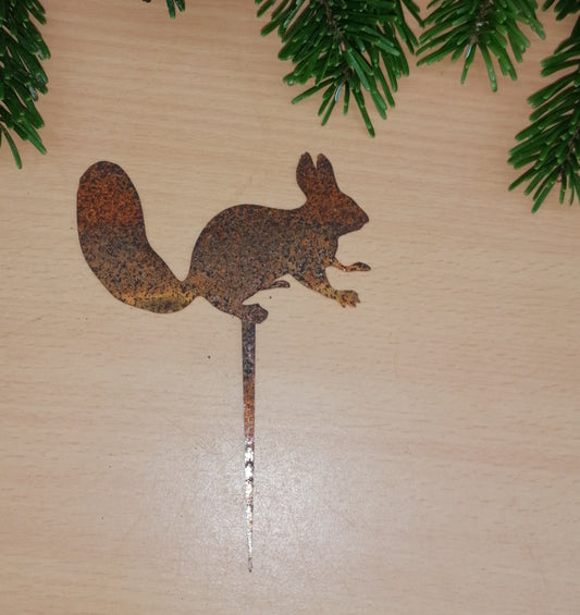 NEU !! Eichhörnchen Roststecker mini ca. 9 cm breit für Adventskränze , Gestecke , Blumentopf...