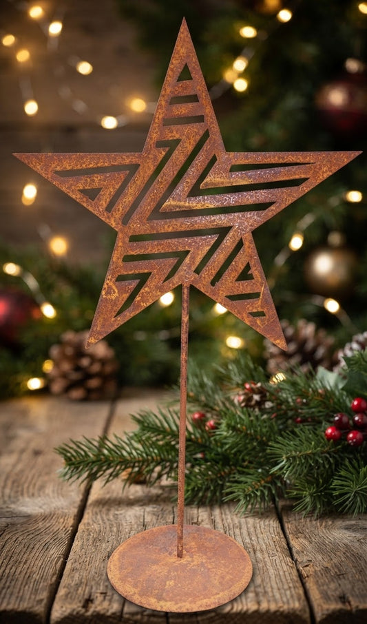 NEU !! Schöner Stern ca. 36 cm hoch aus Metall in Edelrost, Weihnachtsdeko Advent Fensterschmuck