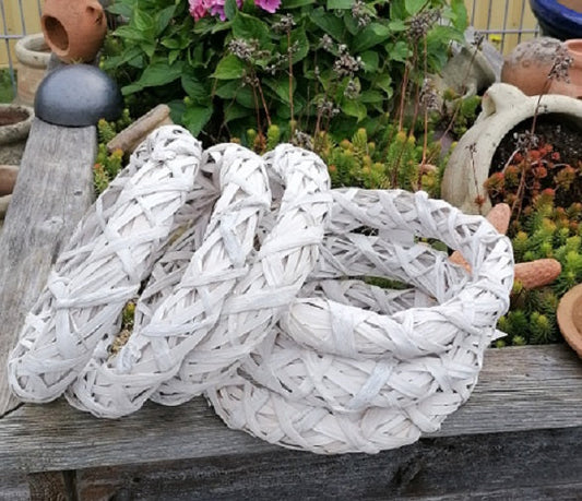 Neu !! 6-er SET Tür-, Wand-, Tischkränze Ringe Rohlinge ø 30 cm , weiß gekalkt aus Weide