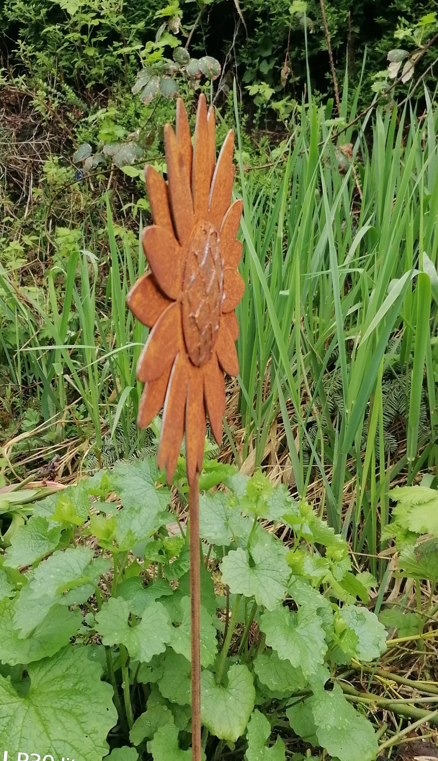 NEU !! Gartenstecker Sonnenblume 135 cm lang aus Metall in Edelrost Deko Rankhilfe