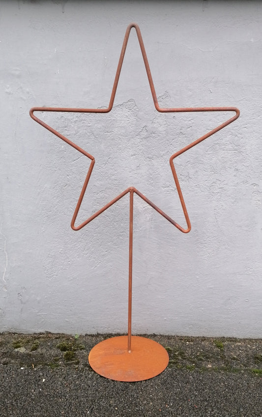NEU !! Schöner großer Stern ca. 95 cm hoch aus Metall in Edelrost, Weihnachtsdeko Advent Fensterschmuck Winter Vorgarten Weihnachten