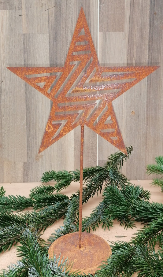 NEU !! Schöner Stern ca. 36 cm hoch aus Metall in Edelrost, Weihnachtsdeko Advent Fensterschmuck