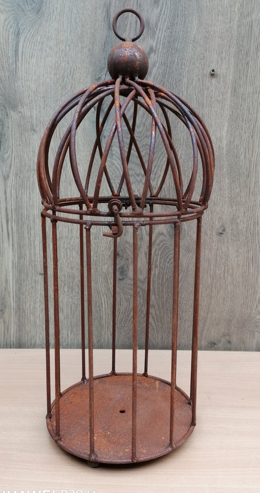 NEU !! Vogelkäfig ca. 45 cm hoch aus Metall in Edelrost , Voliere