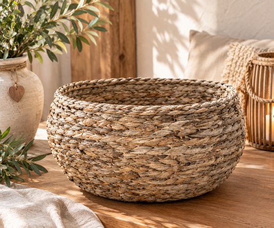Schöner Korb aus Seegras - Naturprodukt ø ca. 27 cm Deko Badezimmerkorb Pflanzkorb