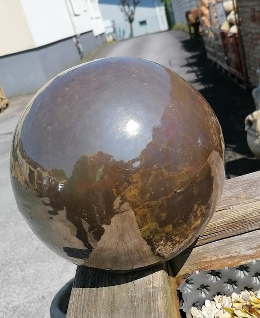 2. Wahl !! Kugel goldbraun ø ca. 20 cm aus Steinzeug, Keramik, Deko, Garten