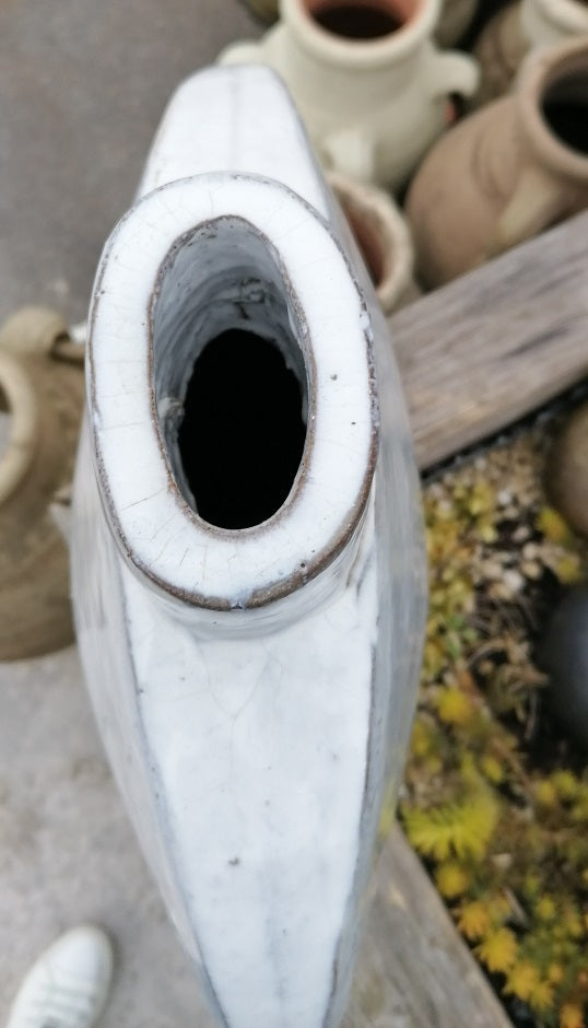 NEU !! Außergewöhnliche wunderschöne Vase ca. 42 cm hoch aus frostfesten Steinzeug türkis glasiert , Dekoration Haus Garten Amphore
